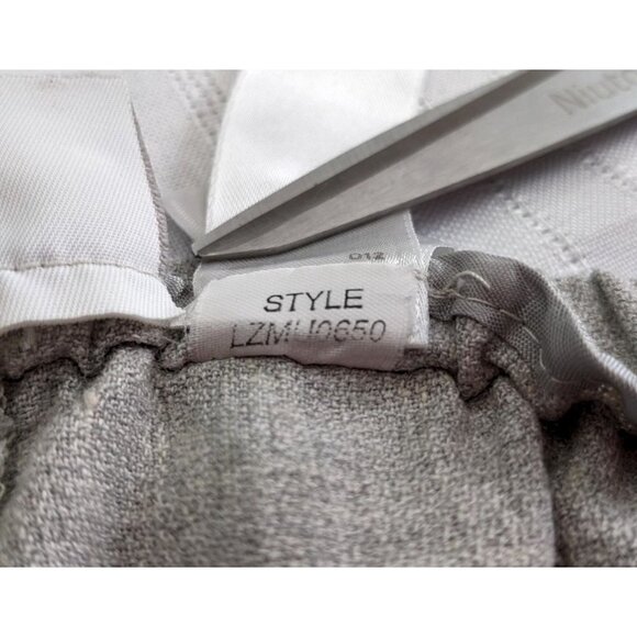 ELISABETH LIZ CLAIBORNE Gray Drawstring Linen Blend Pants w/ Pockets Size 20 - Picture 6 of 9